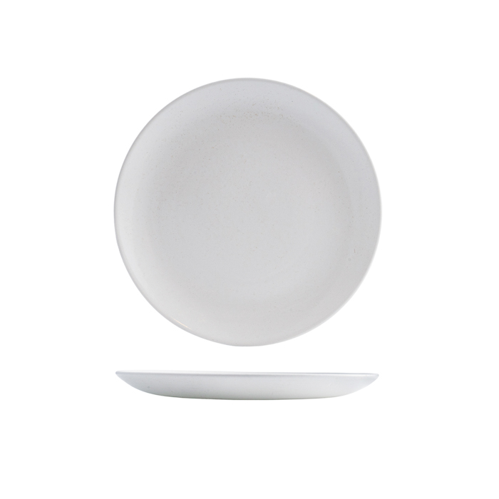 Churchill Satin Round Coupe Plate - 217mm - White (Pack of 12)