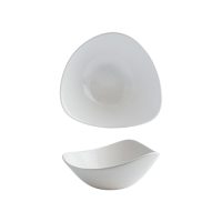 Churchill Satin Triangular Bowl - 370ml - White (Pack of 12)