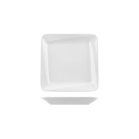 Australian Fine China Bistro Square Plate - Slant Rim - 229x229mm - White (Pack of 24)