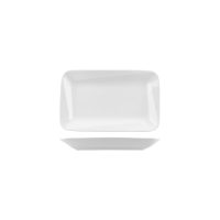 Australian Fine China Bistro Rectangular Plate - Slant Rim - 230x144mm - White (Pack of 24)