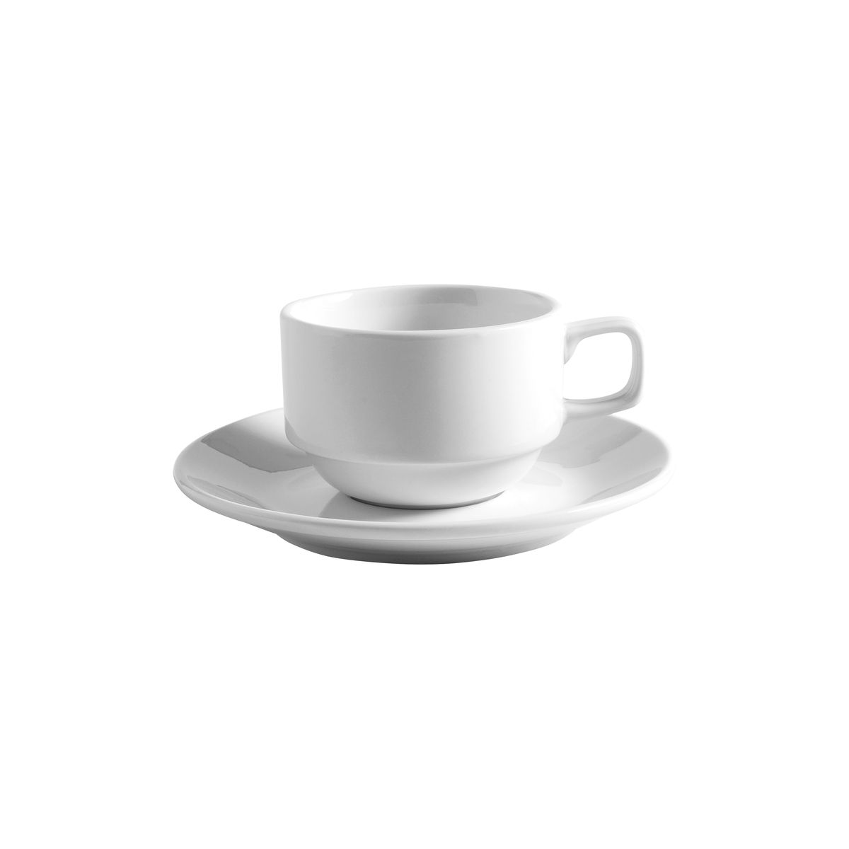 Australian Fine China Bistro Stackable Tea / Coffee Cup - 200ml - White (Pack of 36)