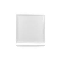 Australian Fine China Bistro Square Plate - Narrow Rim - 255x255mm - White (Pack of 12)