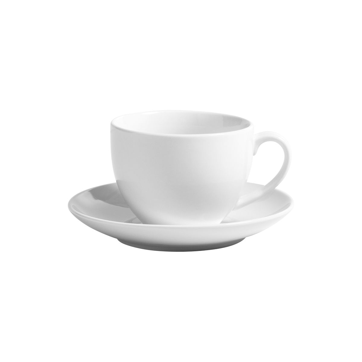 Australian Fine China Bistro Western Tea Cup & Saucer - 270ml - White (Pack of 36)