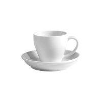 Australian Fine China Bistro Tulip Espresso Cup & Saucer - 115mm - White (Pack of 12)