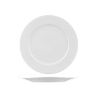 Australian Fine China Bistro Round Plate - Wide Rim - 280mm - White (Pack of 18)