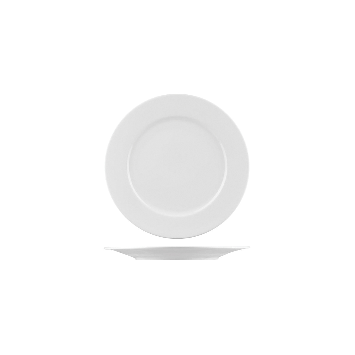 Australian Fine China Bistro Round Plate - Wide Rim - 160mm - White (Pack of 72)