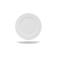 Australian Fine China Bistro Round Plate - Wide Rim - 210mm - White (Pack of 36)