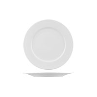 Australian Fine China Bistro Round Plate - Wide Rim - 235mm - White (Pack of 24)