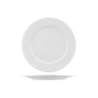 Australian Fine China Bistro Round Plate - Wide Rim - 260mm - White (Pack of 24)