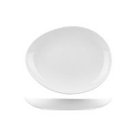Australian Fine China Bistro Egg Shape Plate/Bowl - 339x271mm - White (Pack of 36)