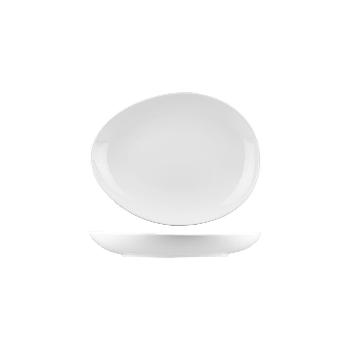 Australian Fine China Bistro Egg Shape Plate/Bowl - 189x159mm - White (Pack of 36)