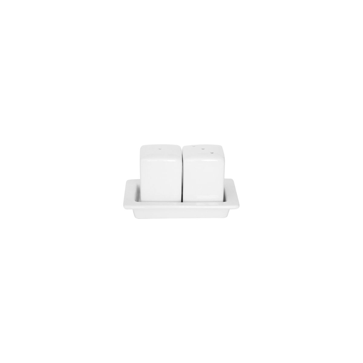 Australian Fine China Bistro Salt Square Shaker - 38x38mm - White (Pack of 12)
