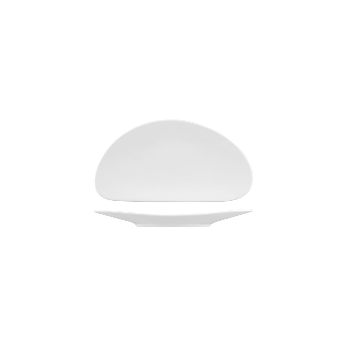 Australian Fine China Bistro Crescent Coupe Platter - 280x148mm - White (Pack of 24)