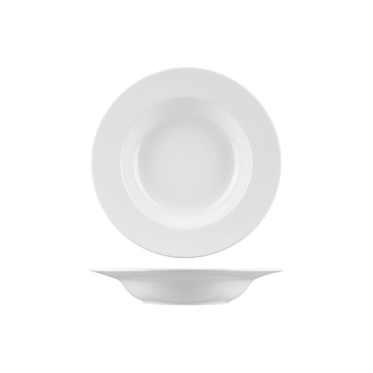 RAK Porcelain Banquet Round Deep Plate - Wide Rim - 260mm - White (Pack of 12)