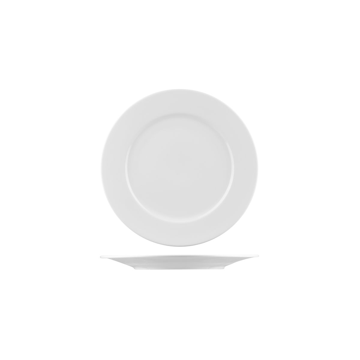 RAK Porcelain Banquet Round Plate - Wide Rim - 230mm - White (Pack of 12)