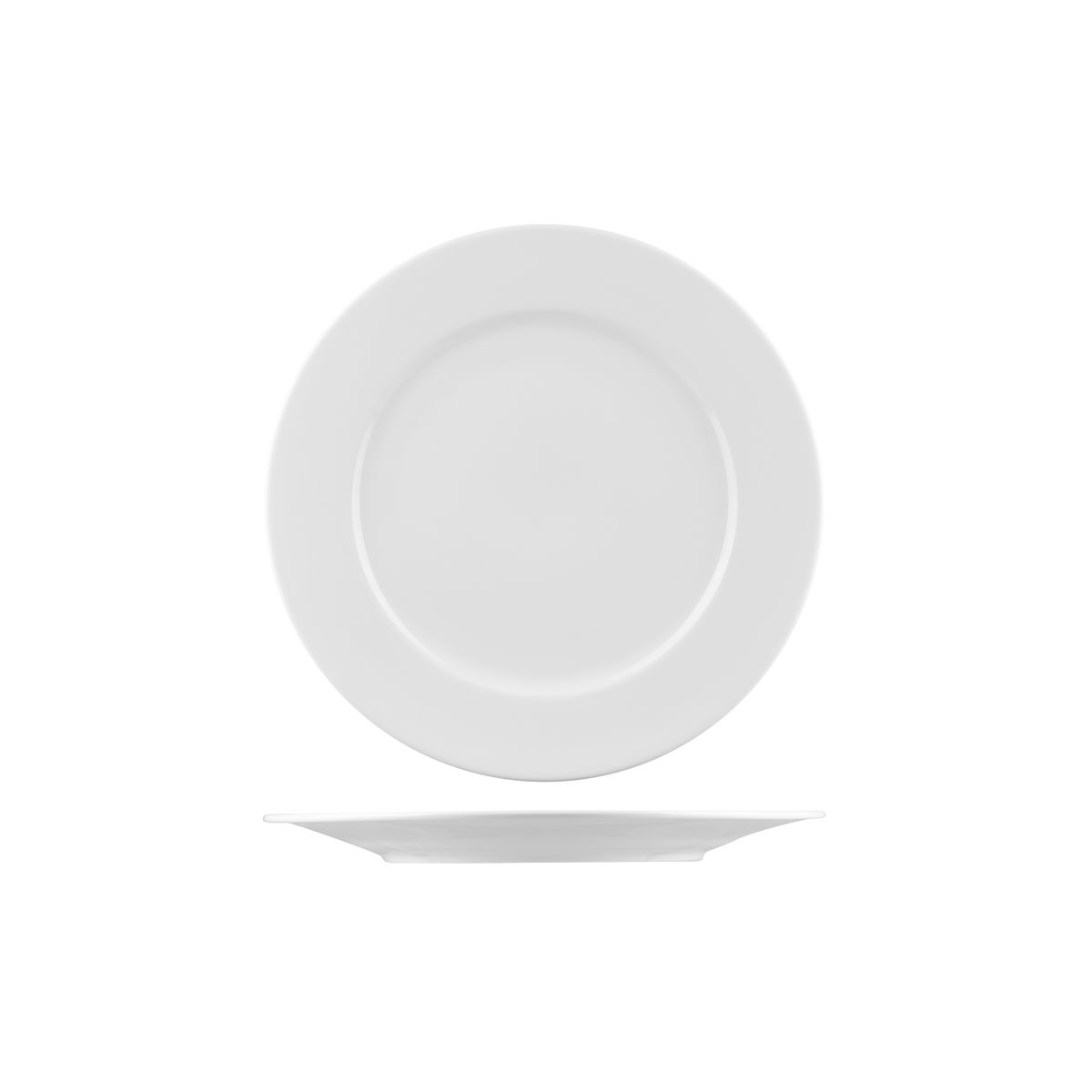 RAK Porcelain Banquet Round Plate - Wide Rim - 270mm - White (Pack of 12)
