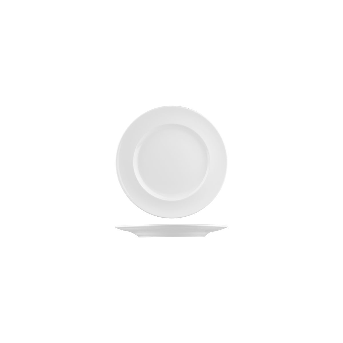 RAK Porcelain Classic Gourmet Round Plate - Wide Rim - 165mm - White (Pack of 24)