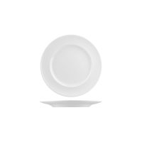 RAK Porcelain Classic Gourmet Round Plate - Wide Rim - 210mm - White (Pack of 24)