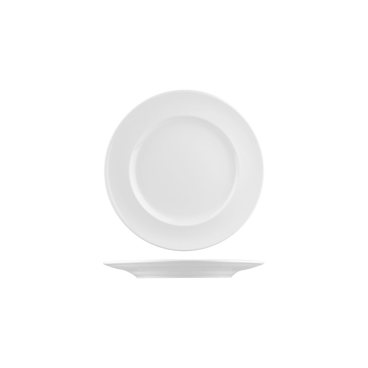 RAK Porcelain Classic Gourmet Round Plate - Wide Rim - 210mm - White (Pack of 24)