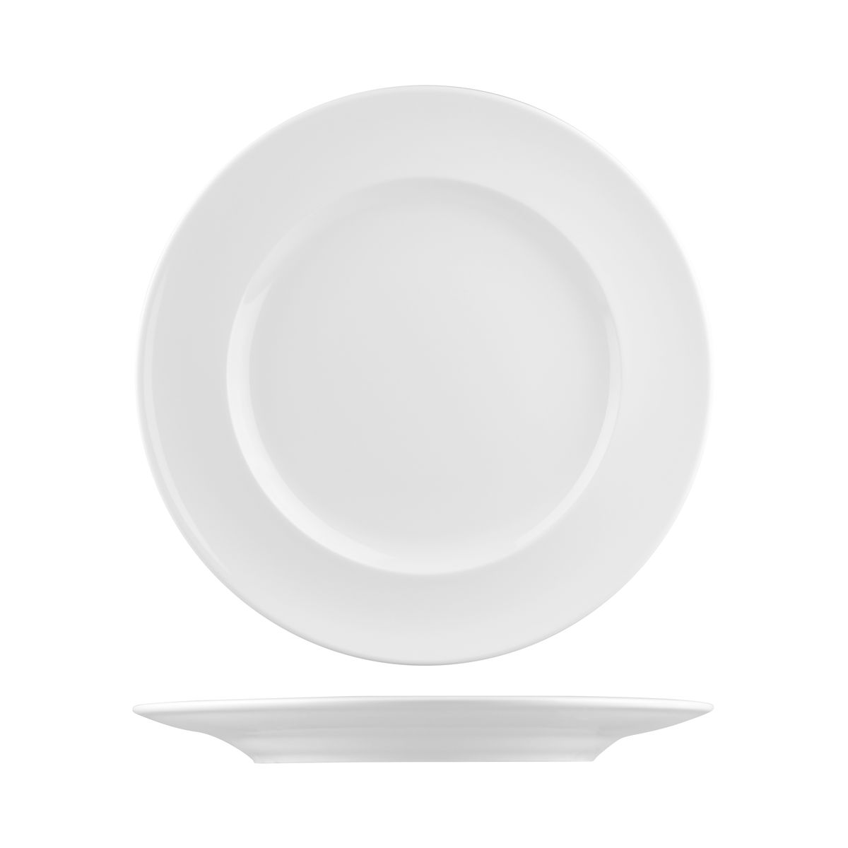 RAK Porcelain Classic Gourmet Round Plate - Wide Rim - 300mm - White (Pack of 6)