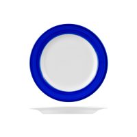 Australian Fine China Leschenaultia Blue Round Plate - Narrow Rim - 230mm (Pack of 12)