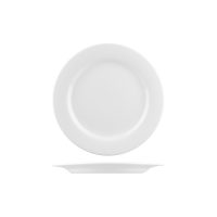 Australian Fine China Flinders Round Plate - Wide Rim - 280mm - White (Pack of 12)
