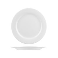 Australian Fine China Flinders Round Plate - Wide Rim - 310mm - White (Pack of 6)