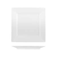 Australian Fine China Flinders Square Plate - Wide Rim - 292x292mm - White (Pack of 6)