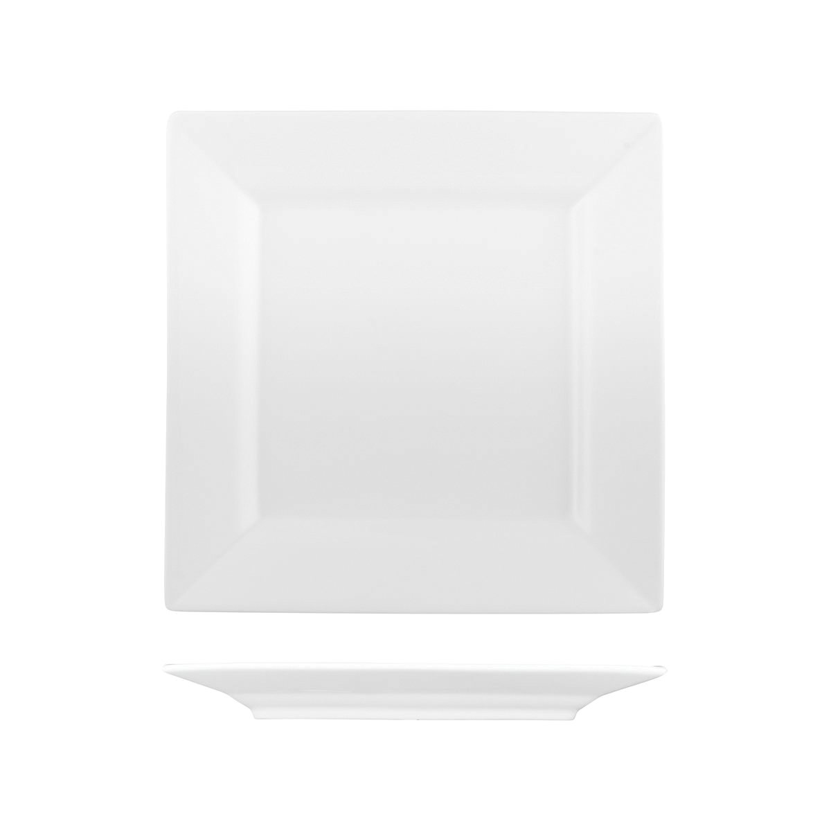 Australian Fine China Flinders Square Plate - Wide Rim - 292x292mm - White (Pack of 6)