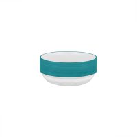 Australian Fine China Aqua Foam Blue Stackable Soup Bowl - 300ml (Pack of 12)
