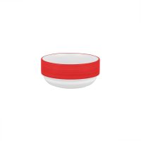 Australian Fine China Hot Chilli Red Stackable Soup Bowl - 300ml (Pack of 12)