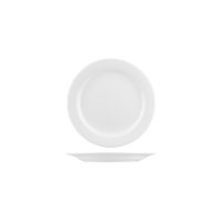 Australian Fine China Macquarie Round Plate - Wide Rim - 165mm - White (Pack of 24)