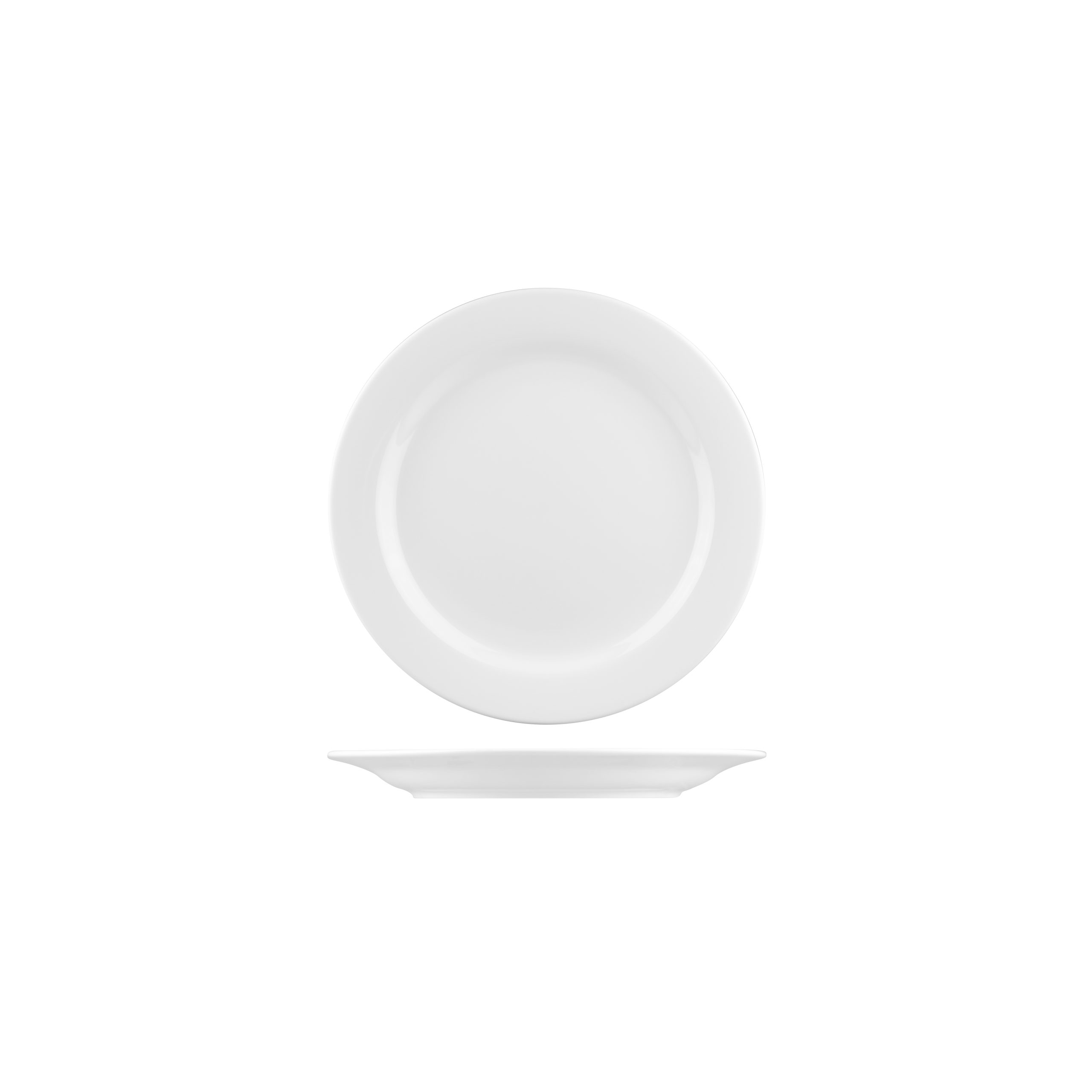 Australian Fine China Macquarie Round Plate - Wide Rim - 165mm - White (Pack of 24)