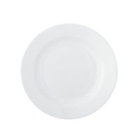Australian Fine China Macquarie Round Plate - Wide Rim - 205mm - White (Pack of 24)