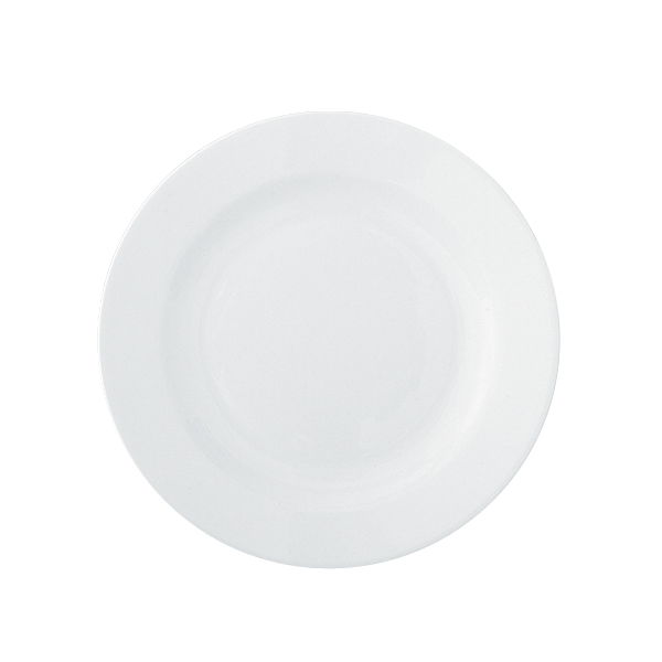 Australian Fine China Macquarie Round Plate - Wide Rim - 205mm - White (Pack of 24)