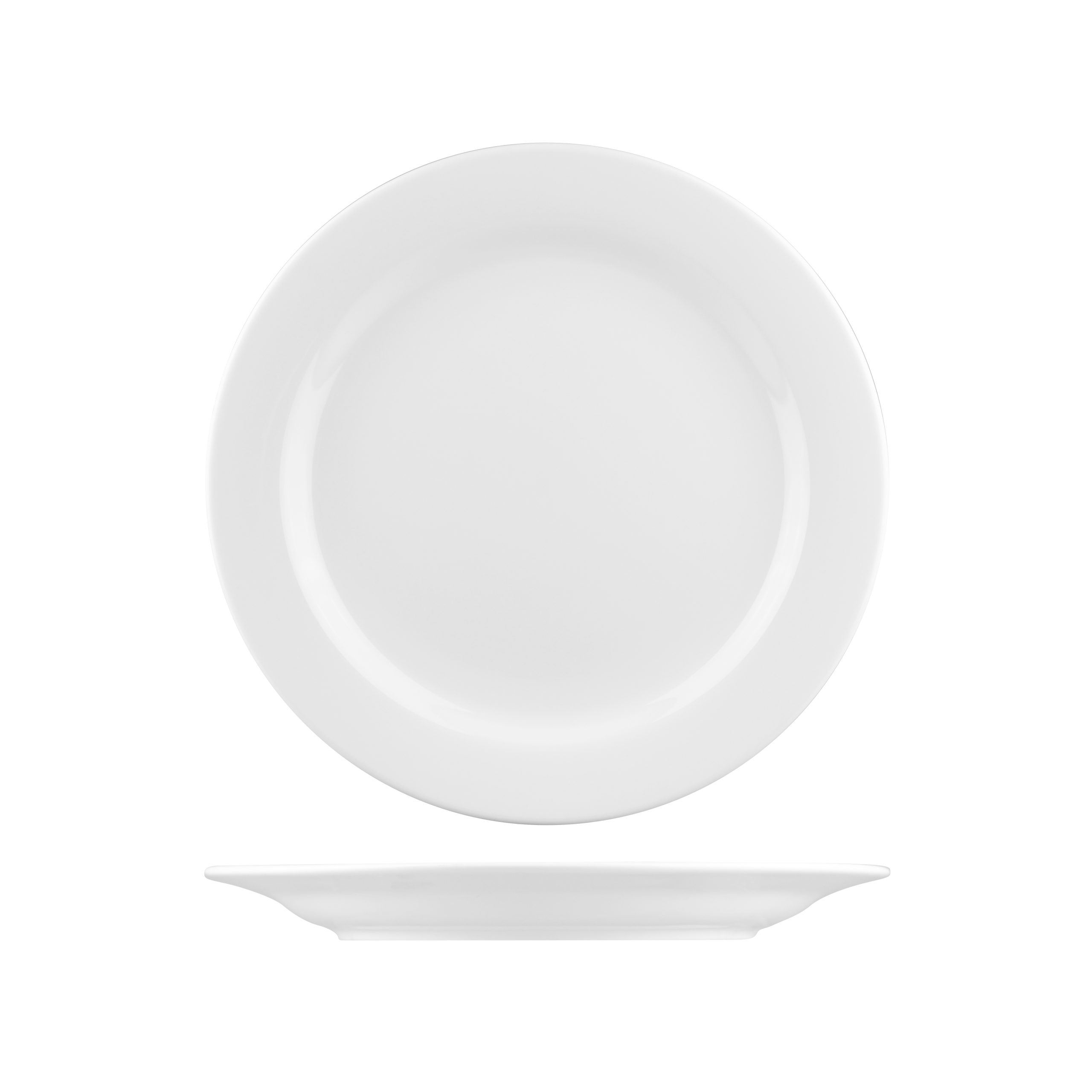 Australian Fine China Macquarie Round Plate - Wide Rim - 290mm - White (Pack of 12)