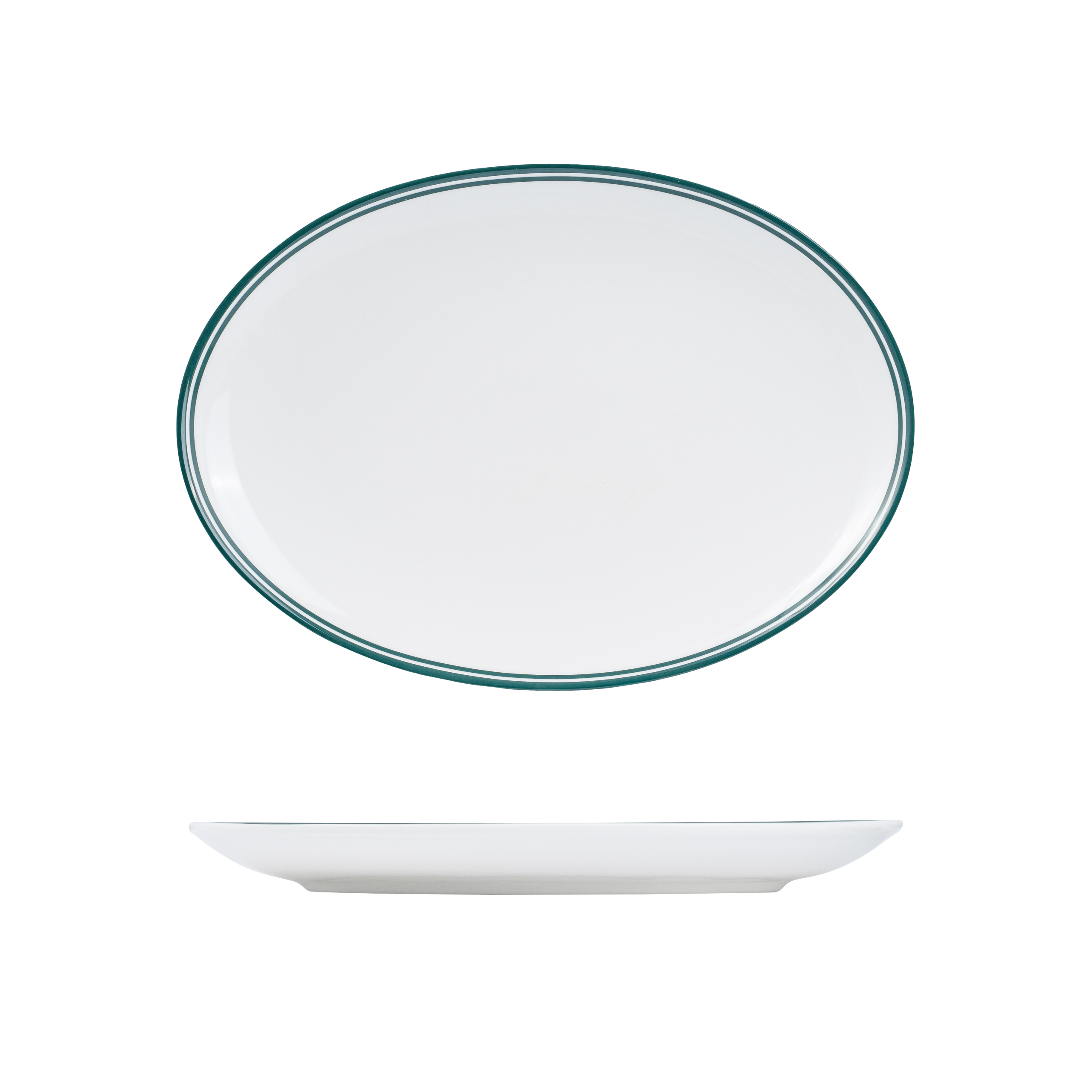 RAK Porcelain Nano Cru Green Oval Coupe Bowl - 320x230mm (Pack of 6)