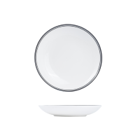 RAK Porcelain Nano Cru Black Round Coupe Bowl - Double Line - 800ml (Pack of 12)