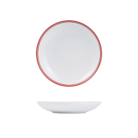 RAK Porcelain Nano Cru Red Round Coupe Bowl - Double Line - 800ml (Pack of 12)