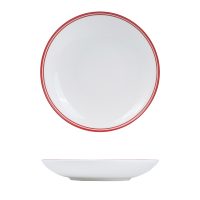 RAK Porcelain Nano Cru Red Round Coupe Bowl - Double Line - 1280ml (Pack of 12)