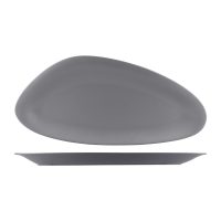 RAK Porcelain Neofusion Grey Stone Oval Coupe Platter - 500x230mm (Pack of 6)