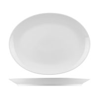 RAK Porcelain Nano Oval Coupe Plate - 360x270mm - White (Pack of 6)