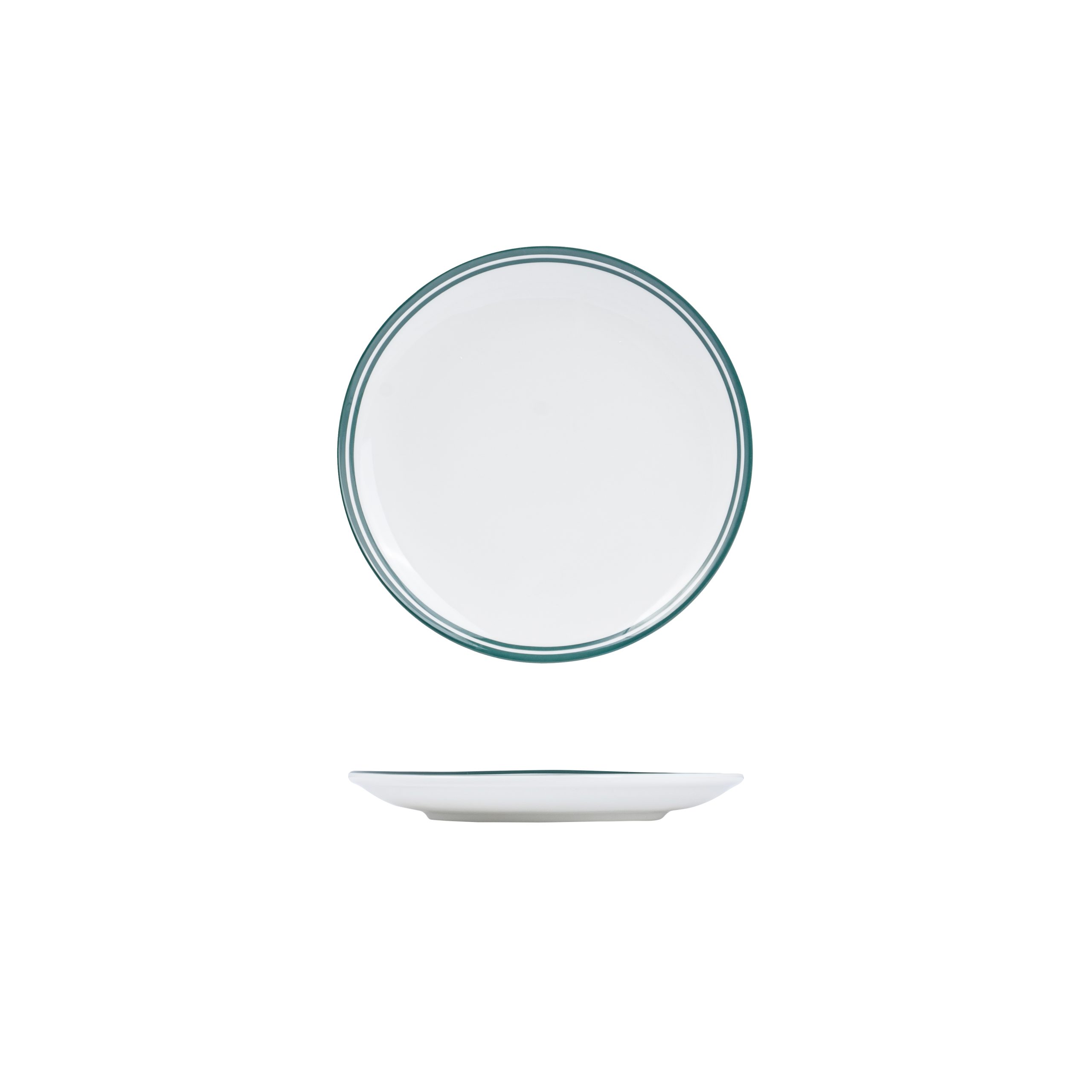 RAK Porcelain Nano Cru Green Round Coupe Plate - 180mm (Pack of 24)