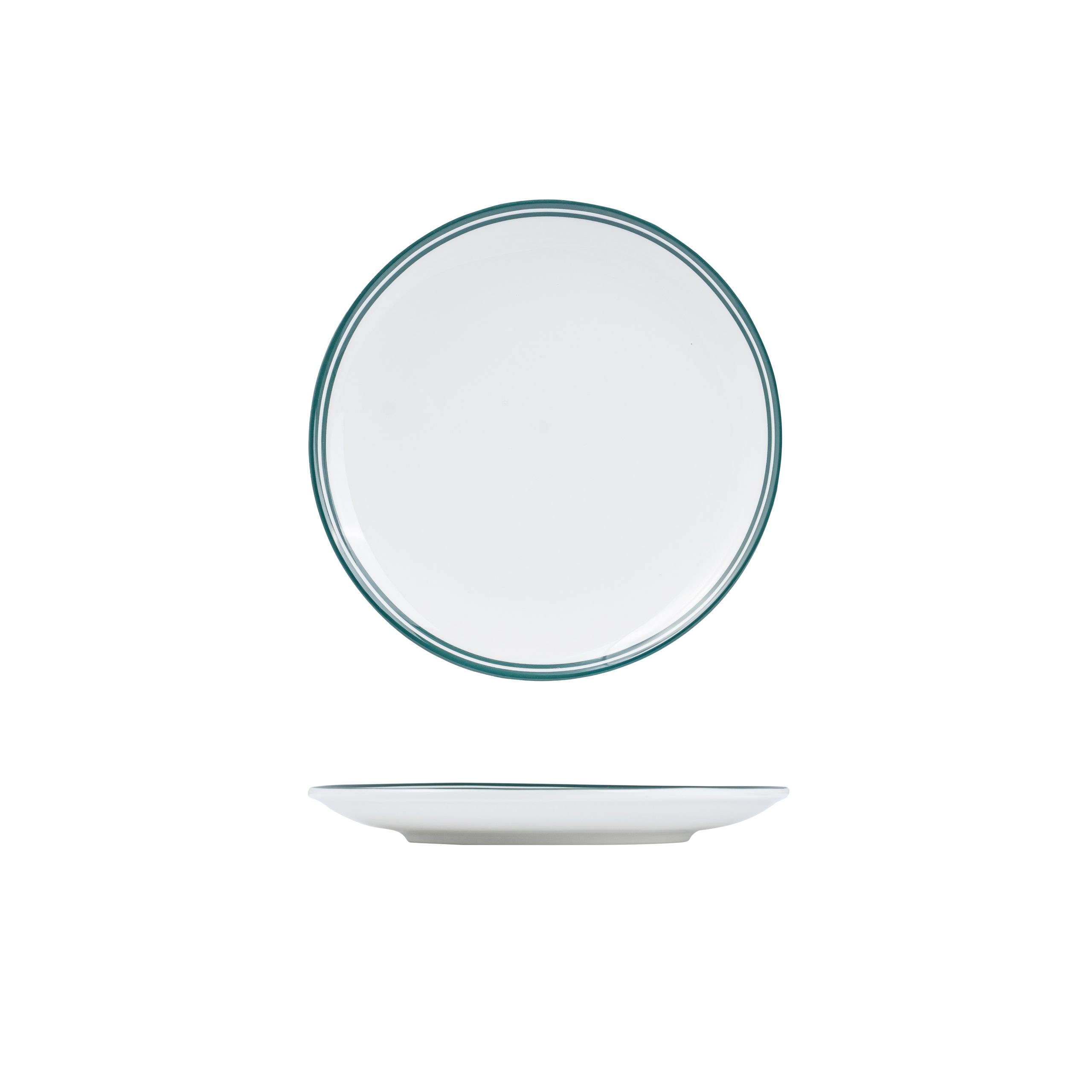 RAK Porcelain Nano Cru Green Round Coupe Plate - 210mm (Pack of 12)