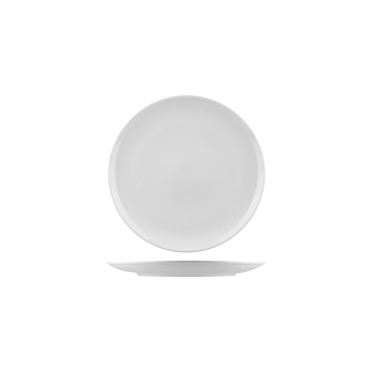 RAK Porcelain Nano Round Coupe Plate - 210mm - White (Pack of 12)