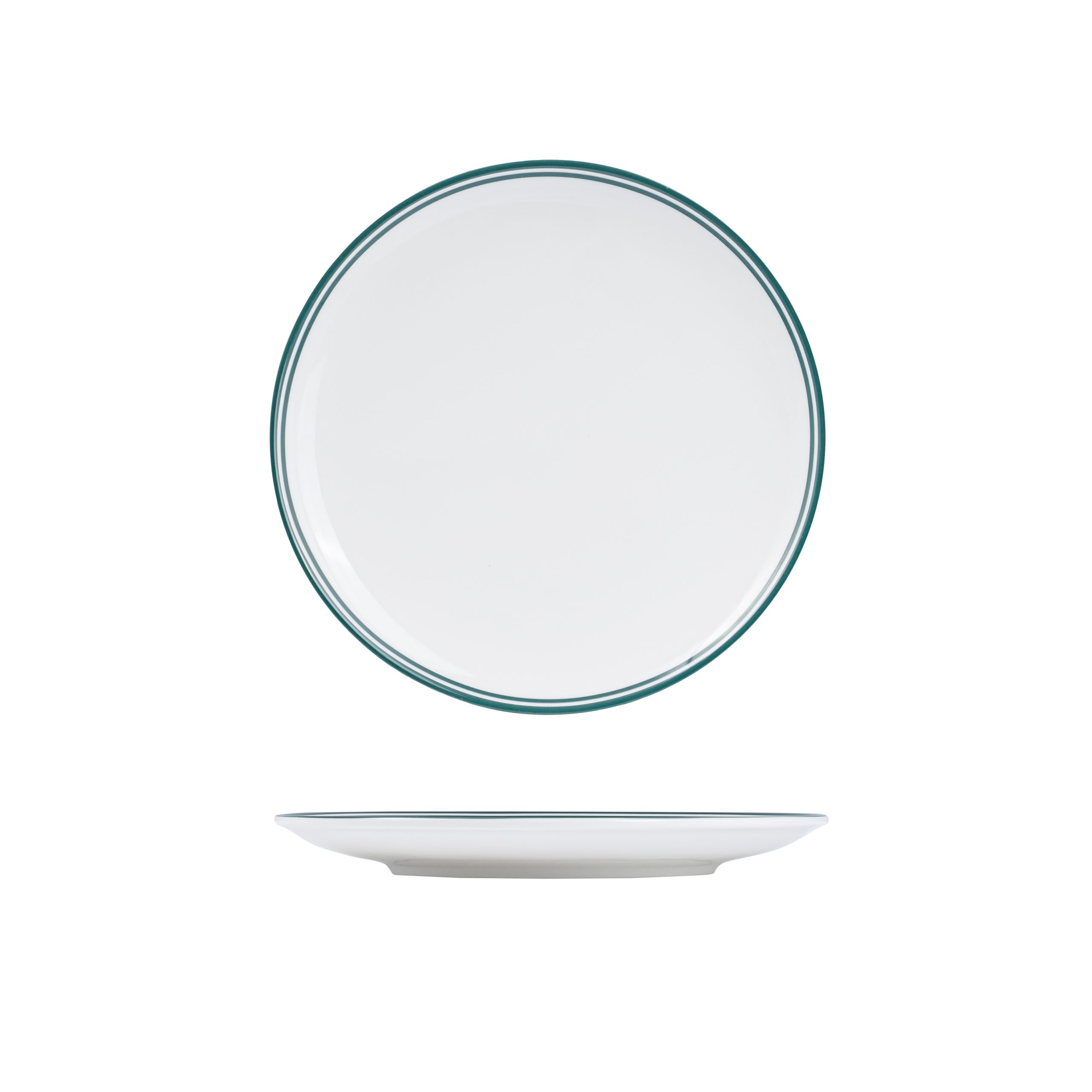 RAK Porcelain Nano Cru Green Round Coupe Plate - 240mm (Pack of 12)