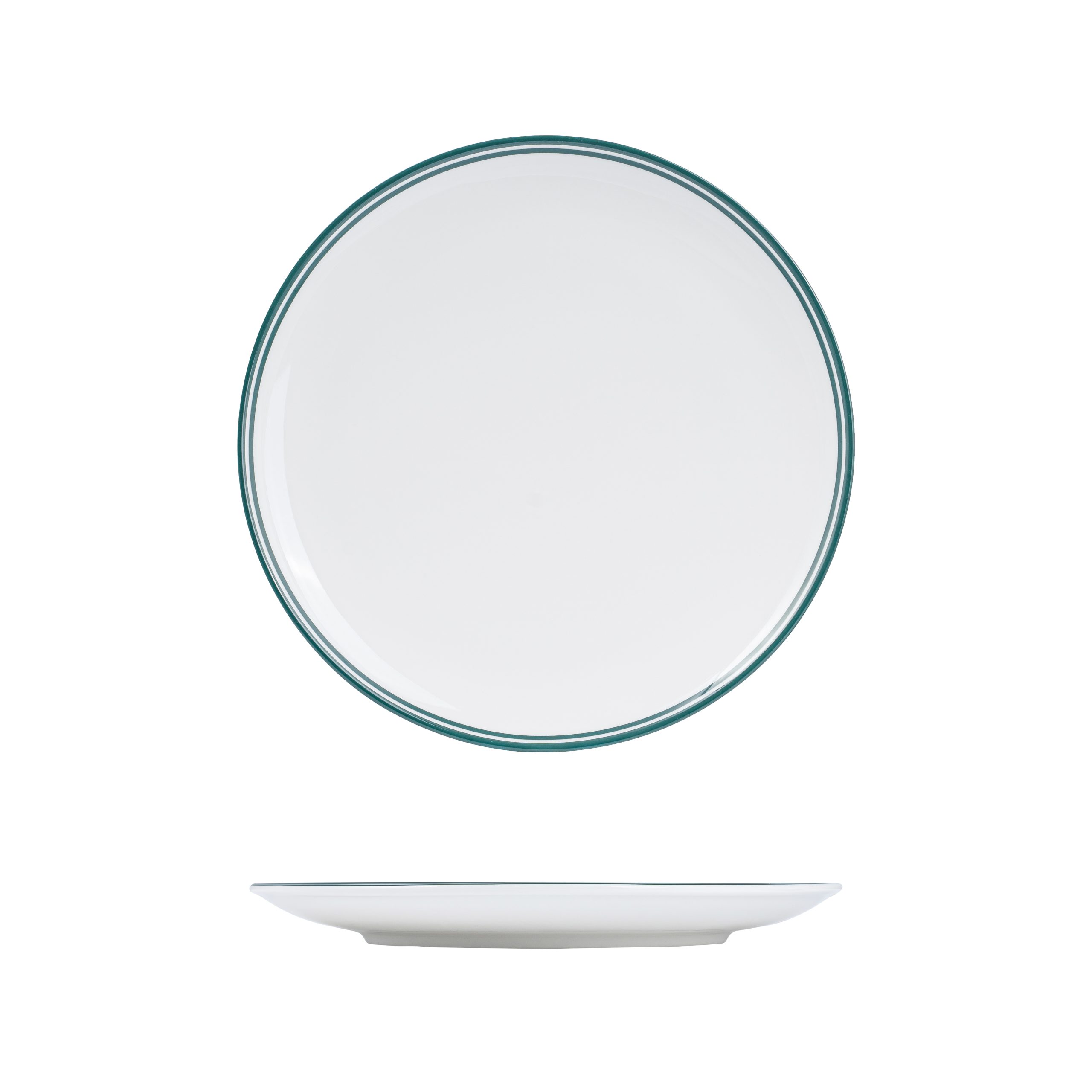 RAK Porcelain Nano Cru Green Round Coupe Plate - 270mm (Pack of 12)