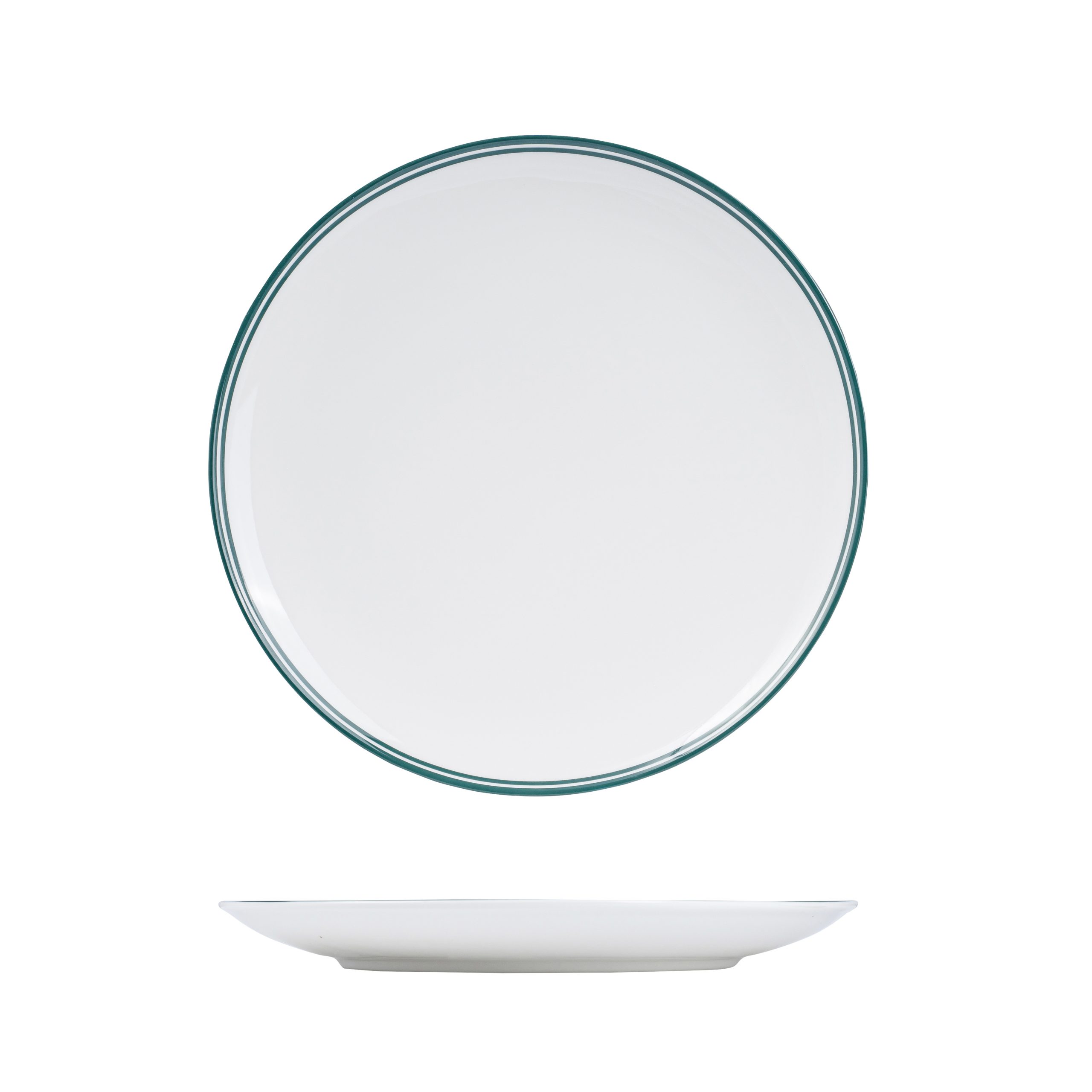 RAK Porcelain Nano Cru Green Round Coupe Plate - 290mm (Pack of 12)