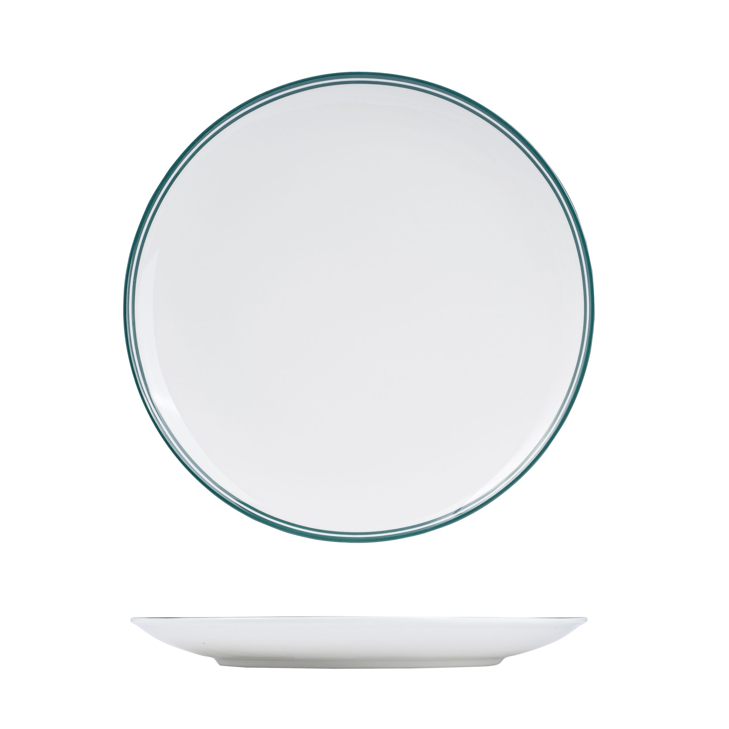 RAK Porcelain Nano Cru Green Round Coupe Plate - 310mm (Pack of 6)