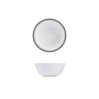 RAK Porcelain Nano Cru Black Rice Bowl - 580ml - Black Double Line (Pack of 12)